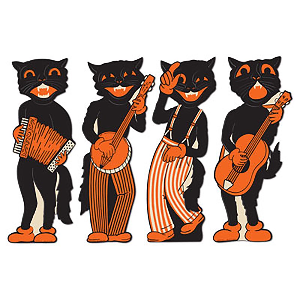 Vintage Halloween Scat Cat Band Cutouts - Kreepsville