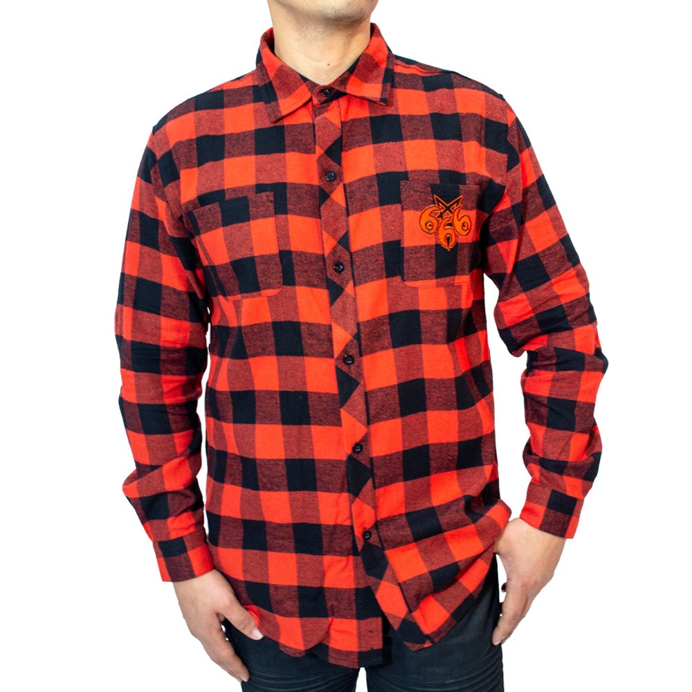 Satanic Circle Red Flannel Shirt - Kreepsville