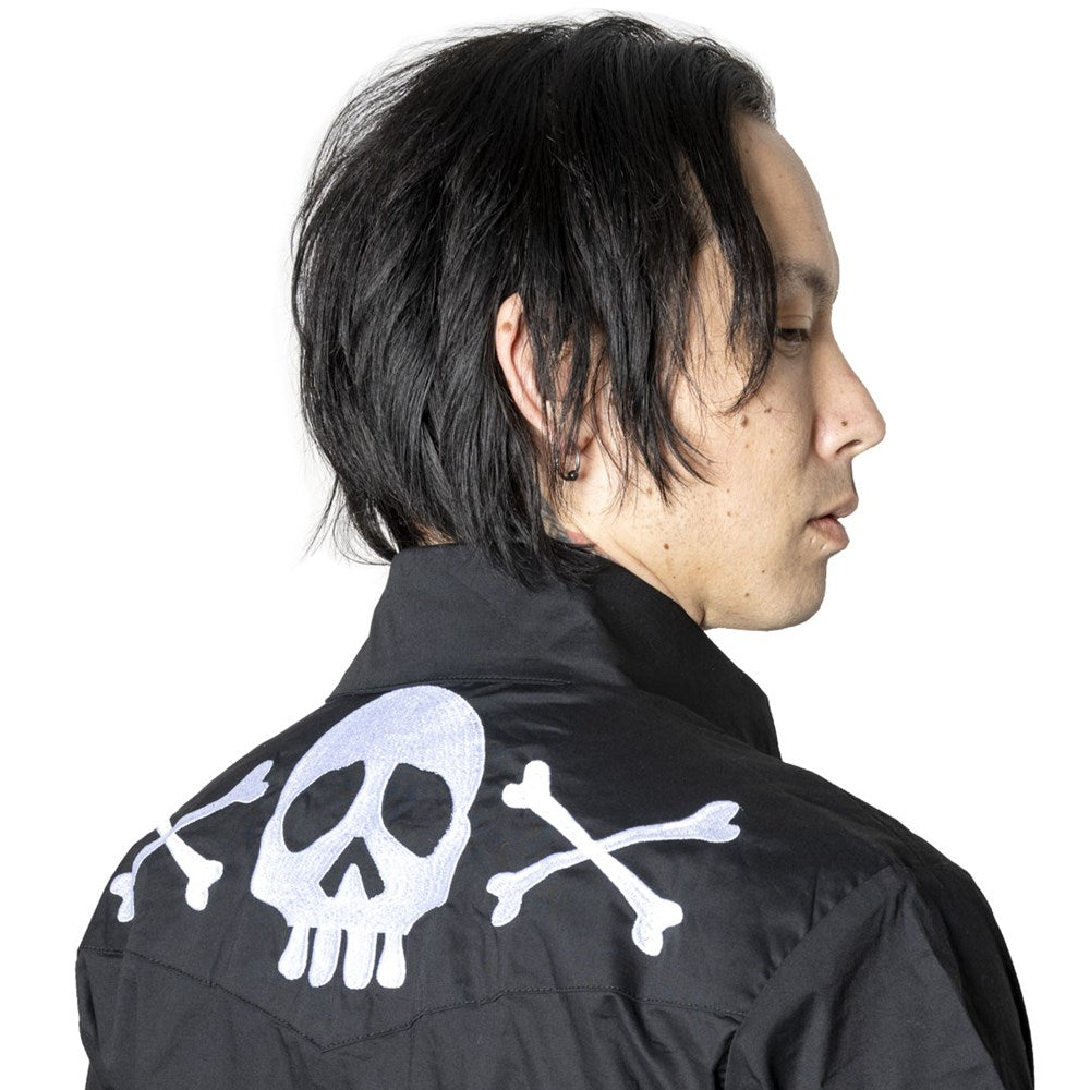 Harlock Skull X Bones Western Shirt - Kreepsville