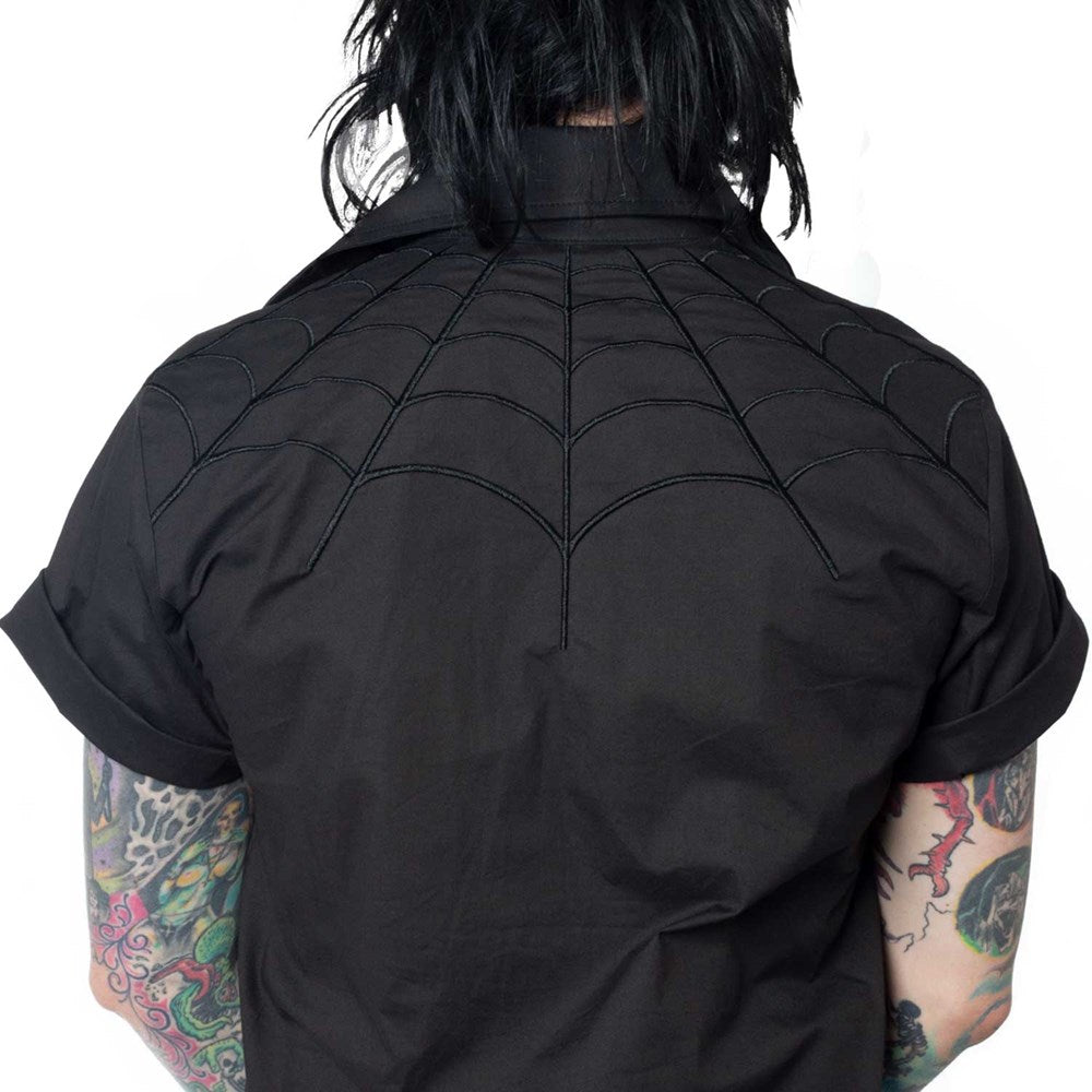 Spiderweb Black Western Shirt - Kreepsville