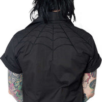 Thumbnail for Spiderweb Black Western Shirt - Kreepsville