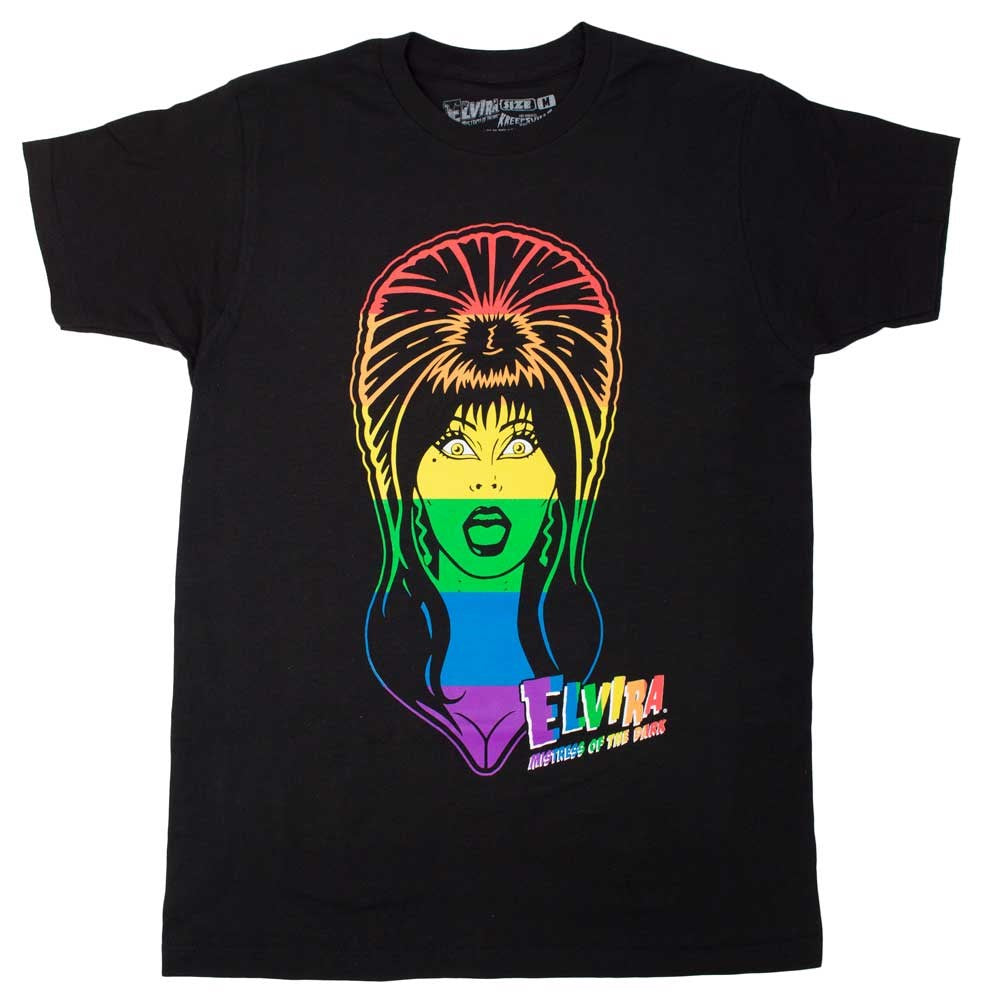 Elvira Pride Rainbow Face T-Shirt - Kreepsville