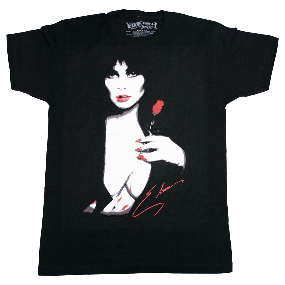 Elvira Rose Portrait Mens T-Shirt - Kreepsville