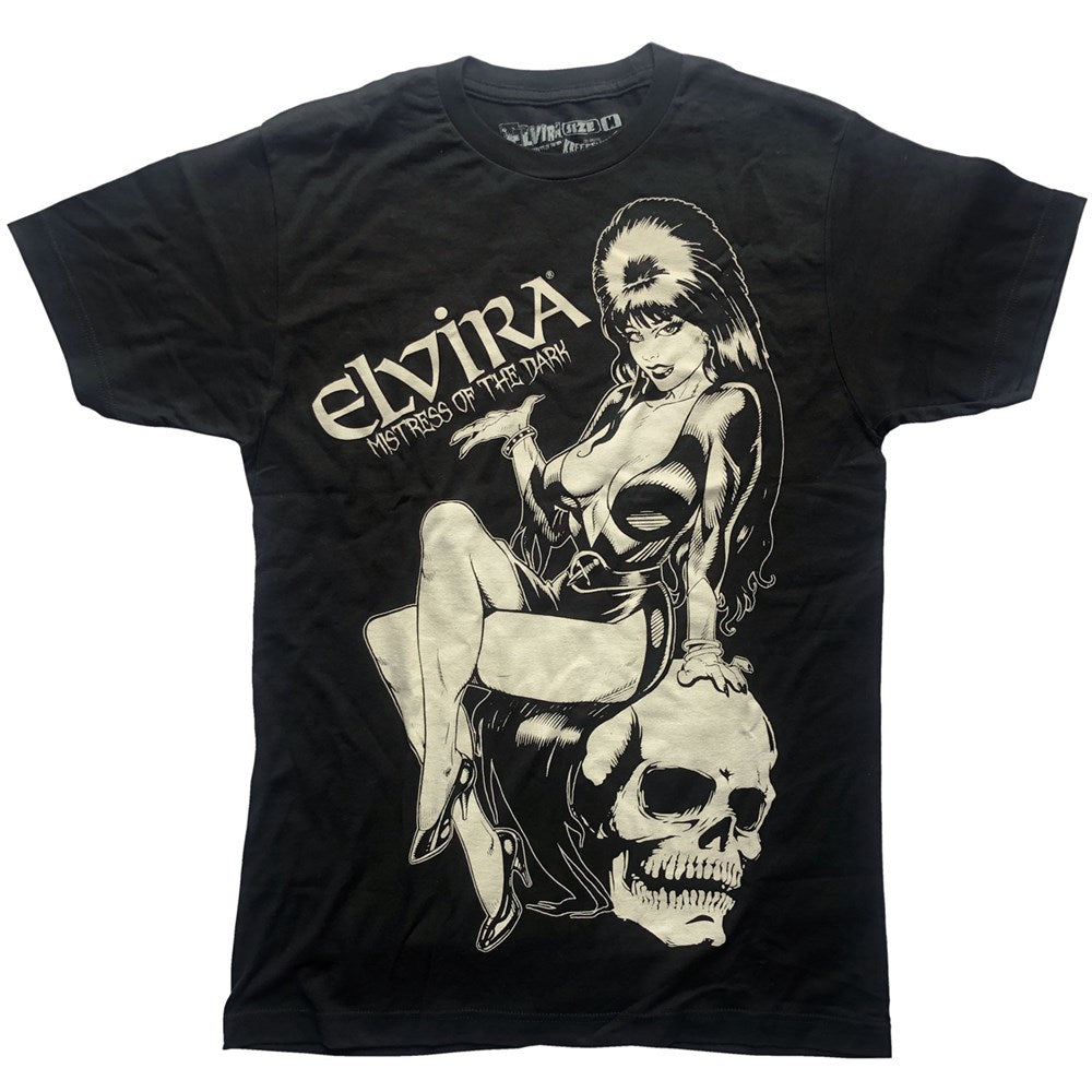 Elvira Comic Skull Men's T-shirt - Kreepsville