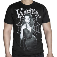 Thumbnail for Vampira Cobweb T-shirt - Kreepsville