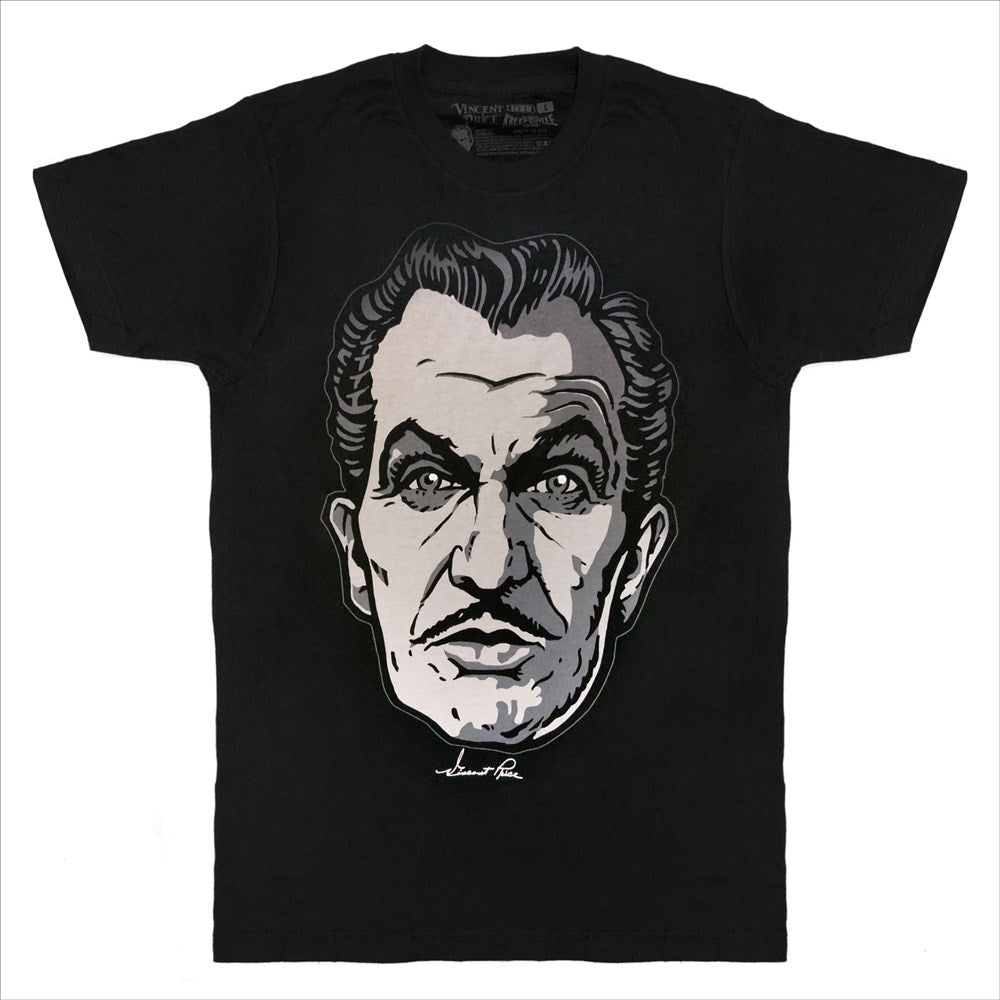 Vincent Price  Grey Classic Face Tshirt - Kreepsville
