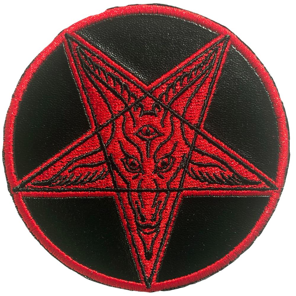 Satanic Circle Shiny Red Patch - Kreepsville