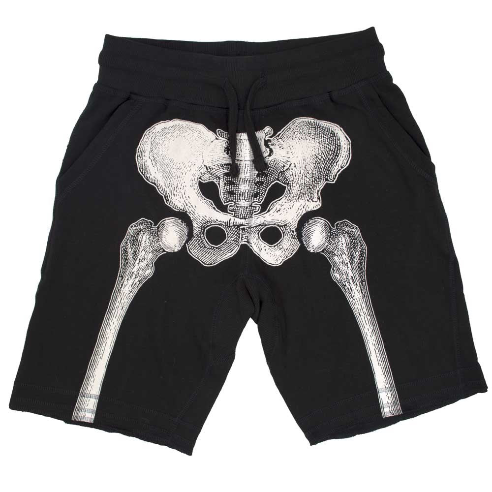 Skeleton Bone Mens White Shorts - Kreepsville
