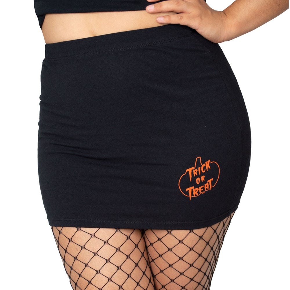Pumpkin Trick or Treat Mini Skirt - Kreepsville
