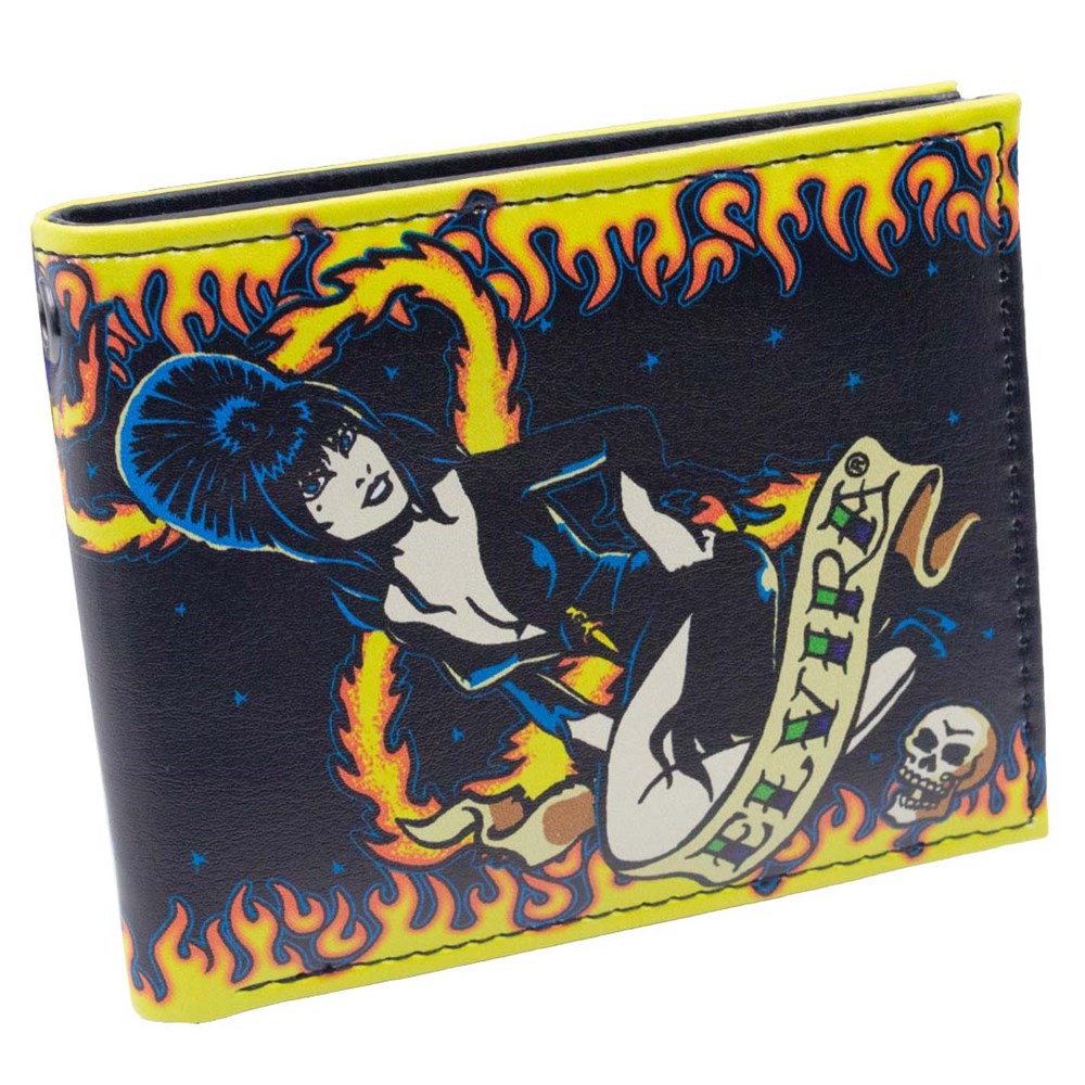 Elvira Flame Tattoo Bi Fold Wallet - Kreepsville